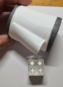 Applying special thick PTFE optical reflector